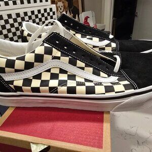 VANS Old Skool Primary Check Black White Checkerboard Men's Sz 10.5 VN0A38G1P0S
